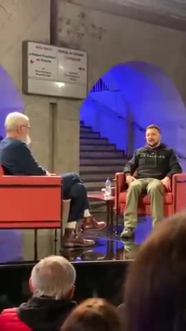 Zelenskyy sits down to record a David Letterman episode for Netflix.