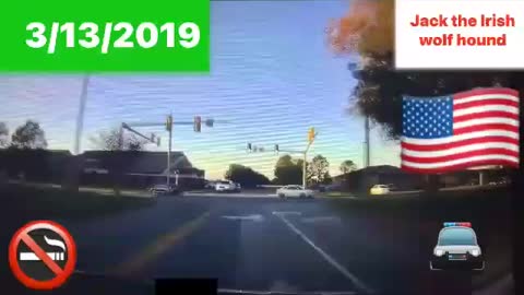 Police crash into car