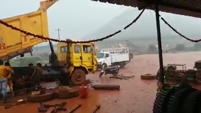 A crazy storm Hit Bunker at Sandur