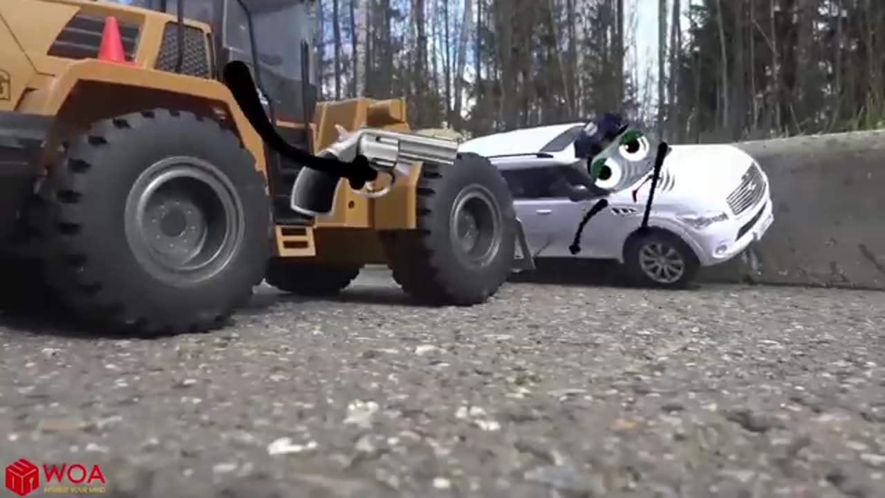 Container Trucks Go Wrong, Crash Police Car _ Funny Car Fails Compilation - Woa Doodles