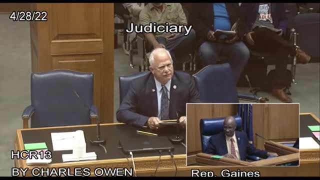 House Concurrent Resolution 13, State Representative Charles Owen