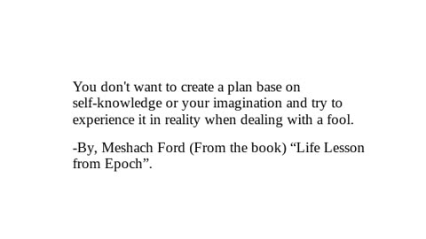 "Life Lesson from Epoch" -Checkout Description