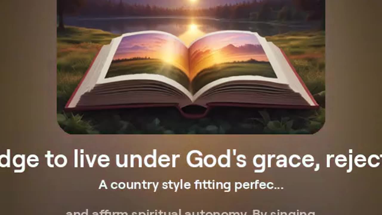 a solemn pledge to live under God's grace, reject earthly laws