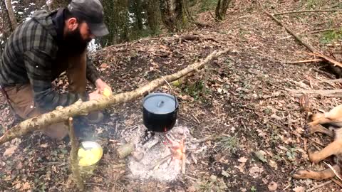 Bushcraft Skills - Build Survival Tiny House - Winter Camping - Off Grid Shelter - Diy - Asmr