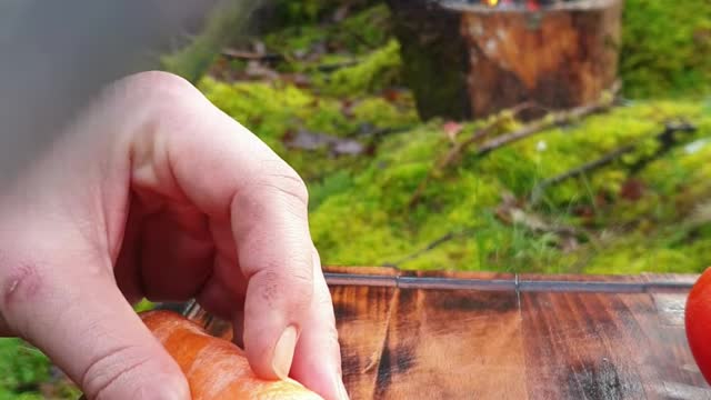 Camp Fire Cooking‼ Forest Stew... how to stay warm this winter 😉