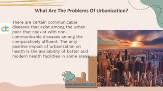 Health Problems Associated with Urbanization & Industrialization