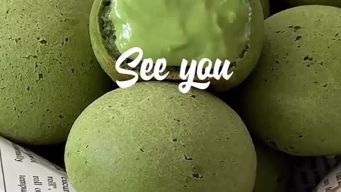 Green mochi balls 😍