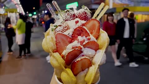 Strawberry waffle