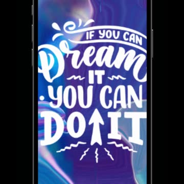 DREAM IT Phone Wallpaper - iPhone, Android, Samsung - Instant Download