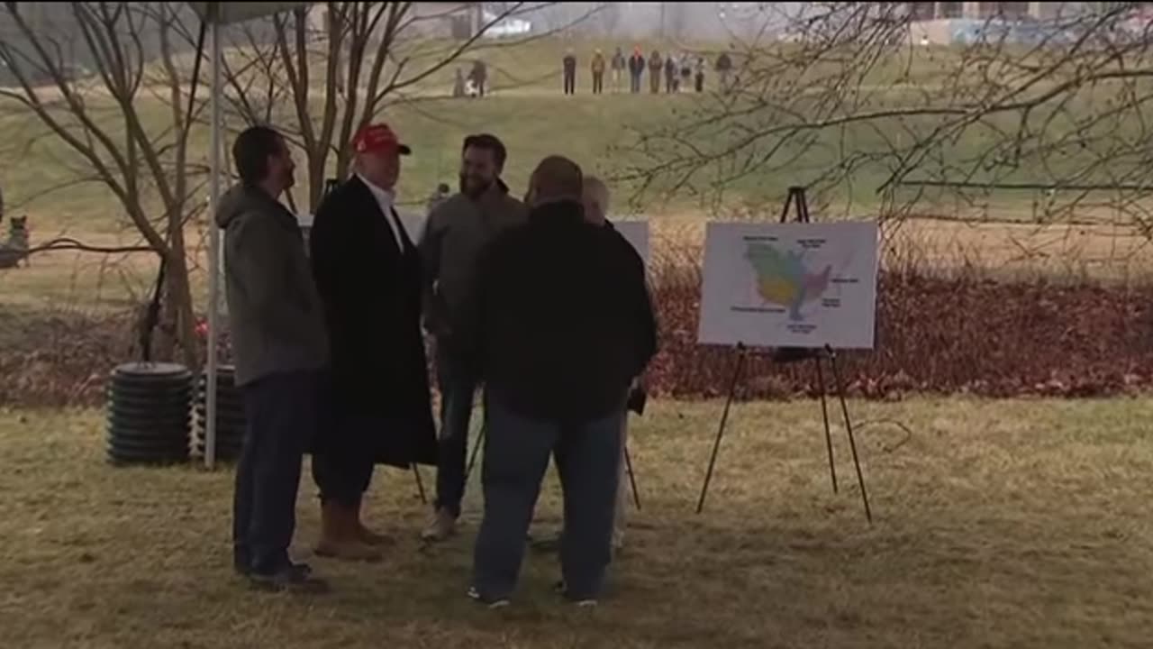 Trump and Don Jr speaking to the Mayor and JD Vance in Ohio