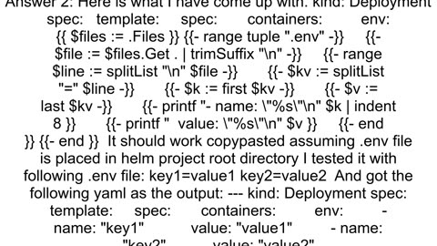 How to parse env file dotenv with Helm template