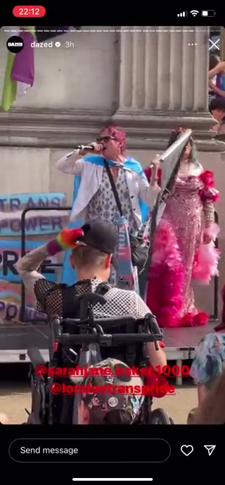 LONDON TRANS PRIDE: Convicted kidnapper, Sarah Baker, threatens women, “Punch them in