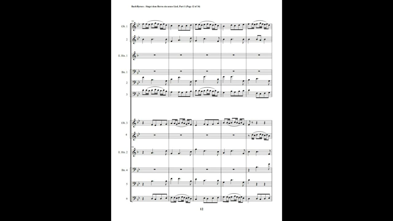 J.S. Bach – Motet: “Singet dem Herrn ein neues Lied”, Part 1 (Double Double-Reed Choir)