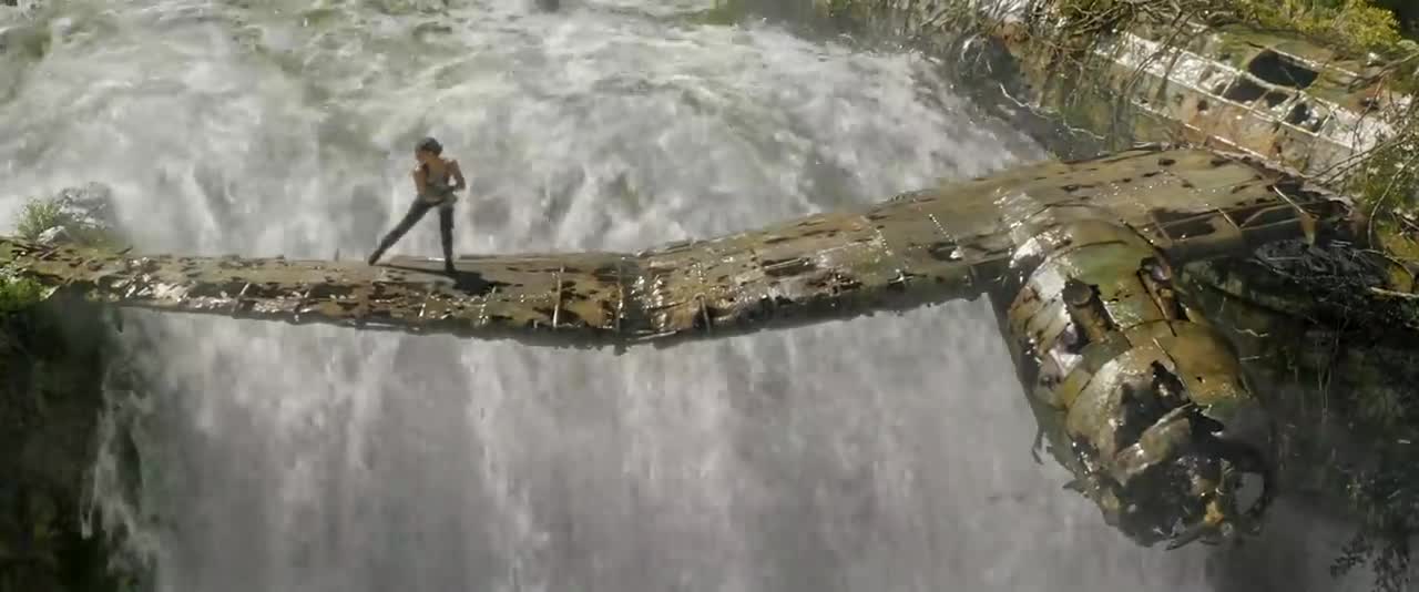 tomb raider waterfall scene