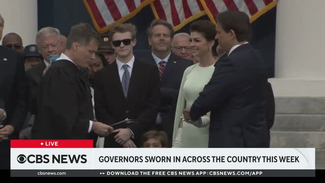 Florida Governor Ron DeSantis sworn in with message aimed at wider audience