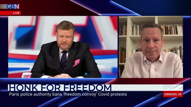 Peter Allen says there may be 'violent scenes' in Paris for 'freedom convoy' protests