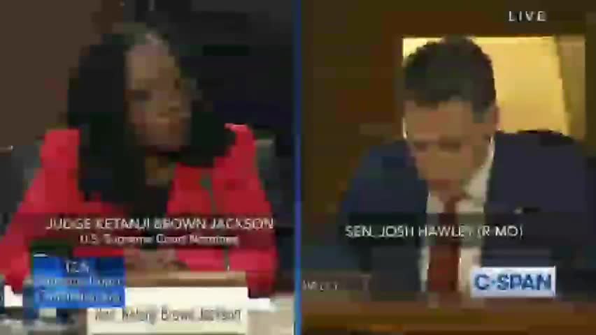 Josh Hawley wants to know why Jackson was apologizing to the pedophile rather than the victim.