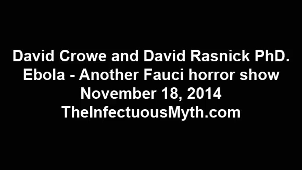 Ebola Theater- Fauci's other fraud