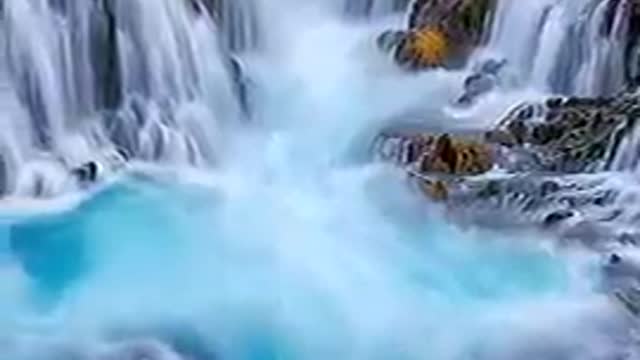 Beautiful 3D nature water fall