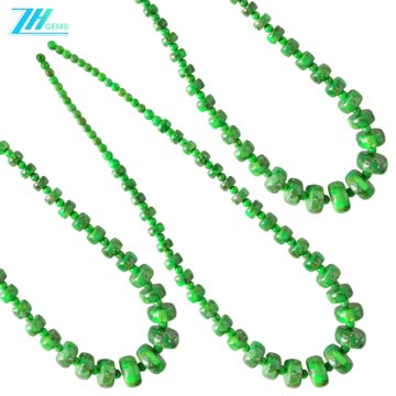 Pretty Green Natural turquoise beads beaded necklace beautiful choker