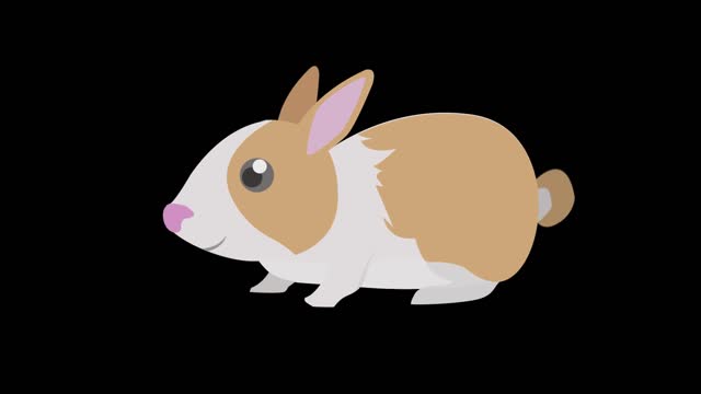 simple flat painting windmast animal rabbit mg animation