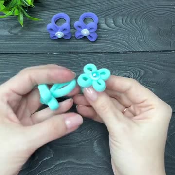 Beautiful craft by using hair rubber 😍