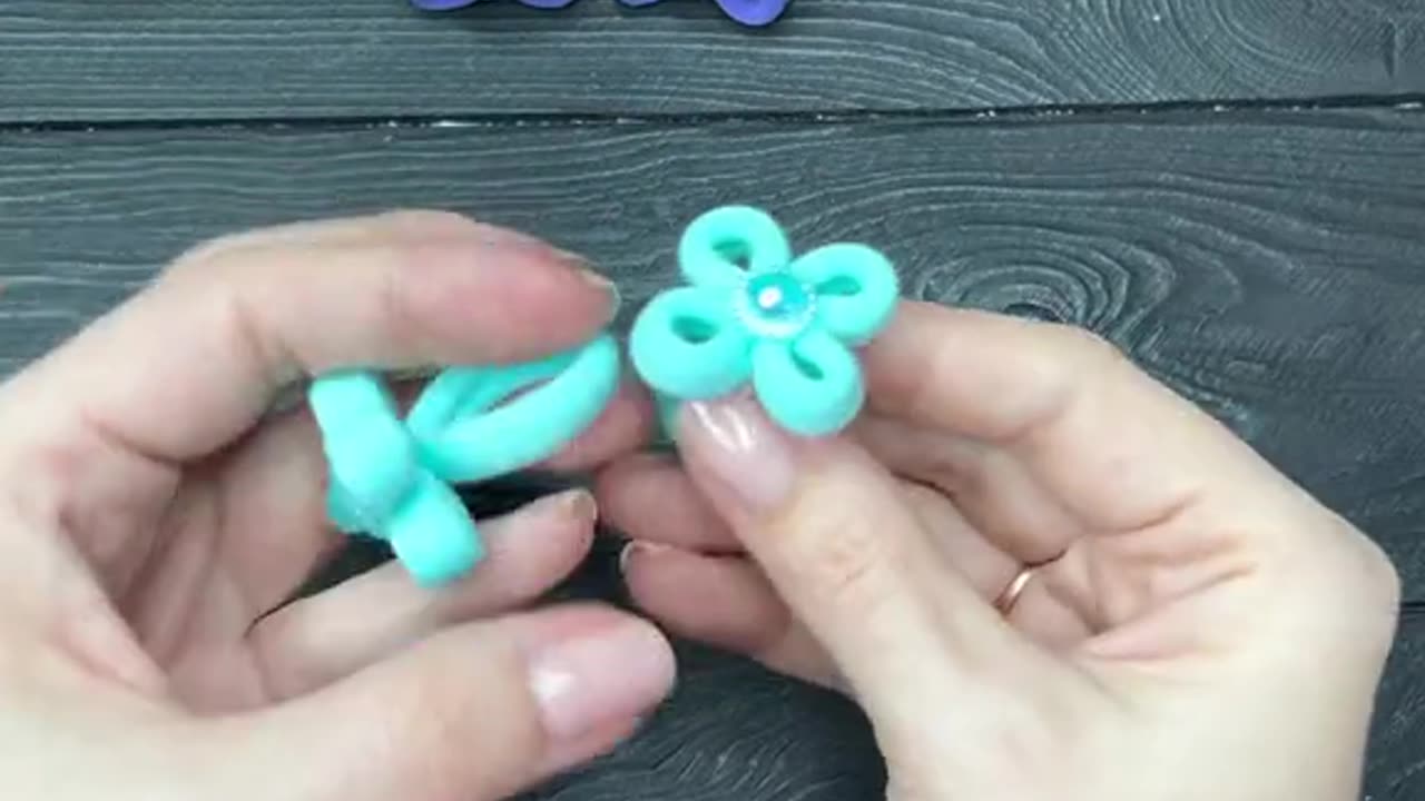 Beautiful craft by using hair rubber 😍