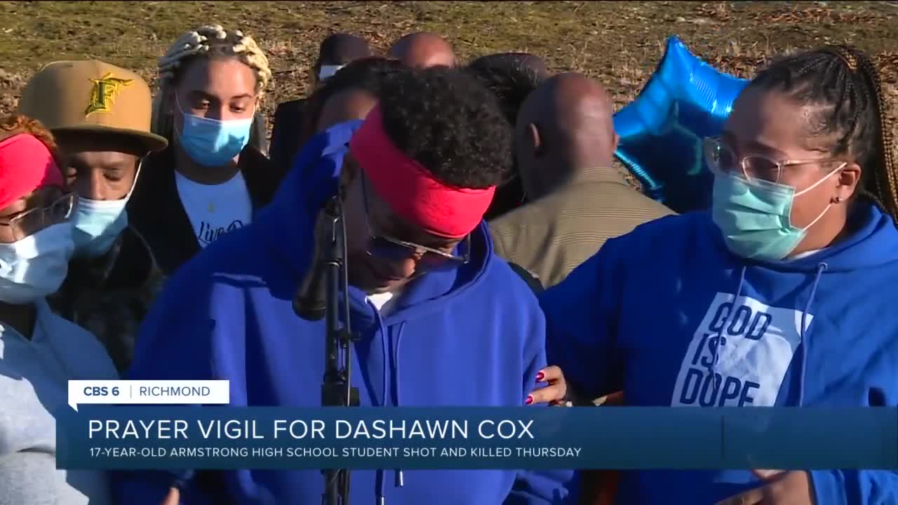 Vigil honors slain Armstrong High student Dashawn Cox- NEWS OF WORLD