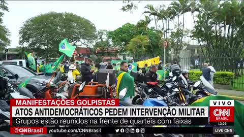 Manifestação golpista: Atos antidemocráticos pedem intervenção militar | LIVE CNN