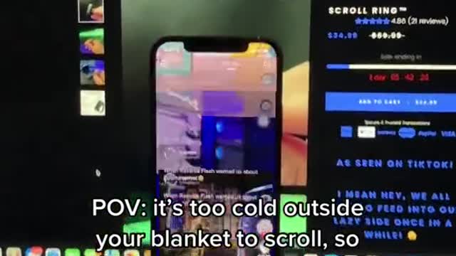 POV: it's too cold outside your blanket to scroll, so you get a scroll ring