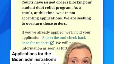 Applications are not being accepted for Biden