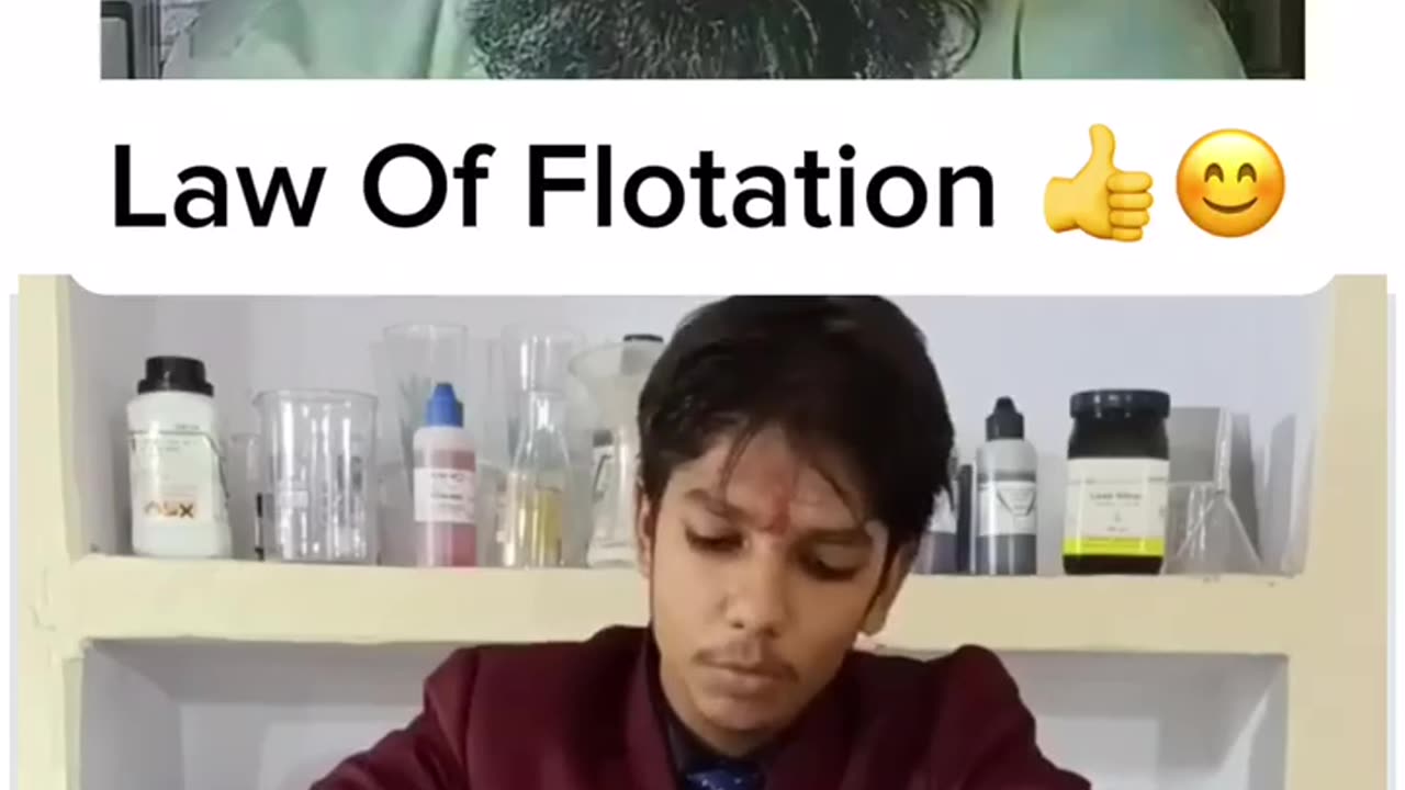 This is law of floating Chemistry Practical Short Viral Video Ummah Tv 92