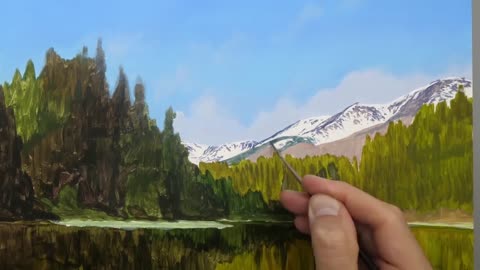 Lake Reflections Oil Painting | Time Lapse | Episode 175