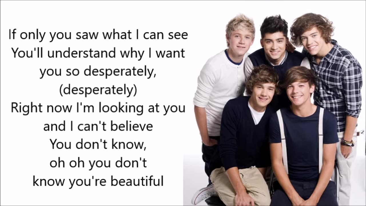 One Direction - What makes you beautiful (lyrics Video)