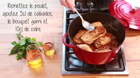 Le poulet sauté Vallée d'Auge recette facile