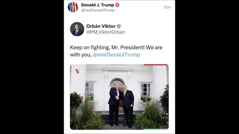 Orban Vikto to President Trump