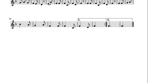 We Three Kings - B(flat) Trumpet Practice Score