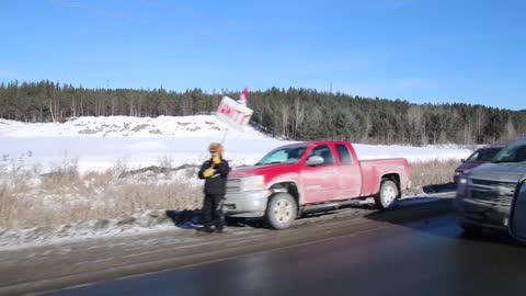 Footage of the truckers Convoy