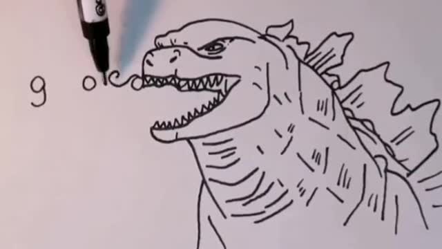 Godzilla what a good video and drawing