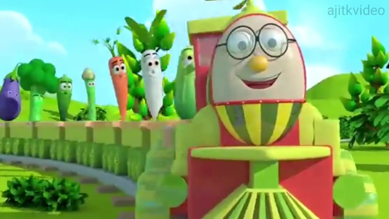 Humpty the train vegetable 🍆 song enjoy kids