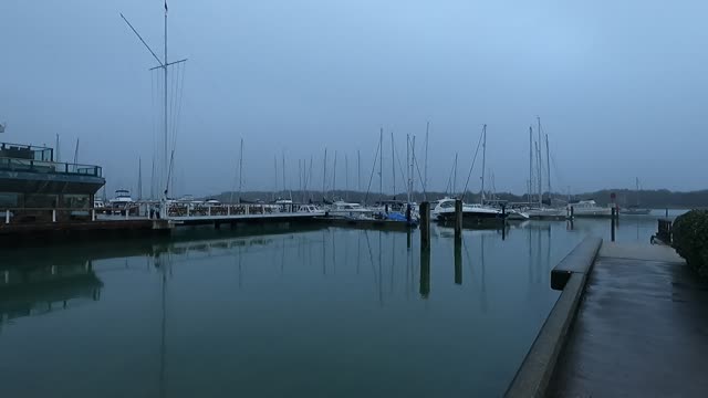River Hamble on a drizzly day. Beautiful though. GoPro