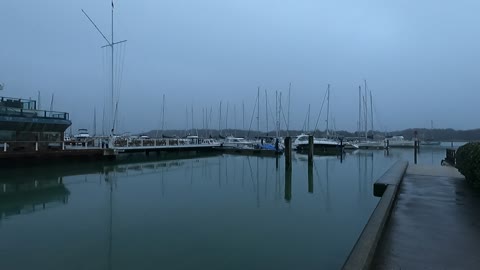 River Hamble on a drizzly day. Beautiful though. GoPro