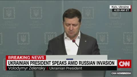 Ukraine's president speaks out amid Russian invasion