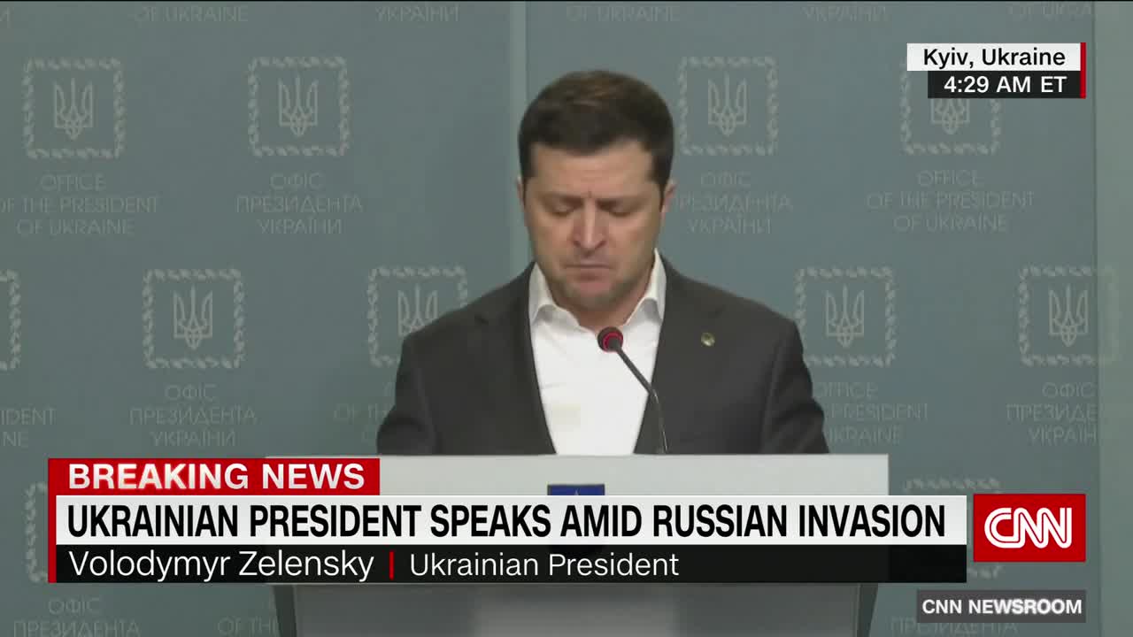 Ukraine's president speaks out amid Russian invasion