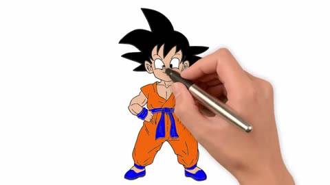 How to Draw Goku Easy Step by Step and Coloring