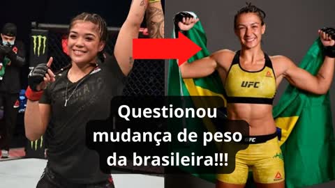 Tracy Cortez questiona mudança de Amanda Ribas para peso-mosca do UFC.