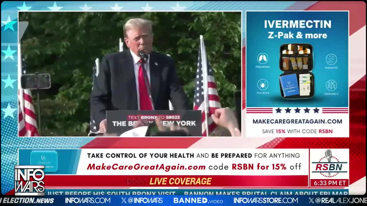 War Room With Owen Shroyer Full Show: Trump Speaks At Historic Overflow Rally in the South Bronx