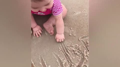 Funniest Babies on the Beach | Cute Baby Funny Moments