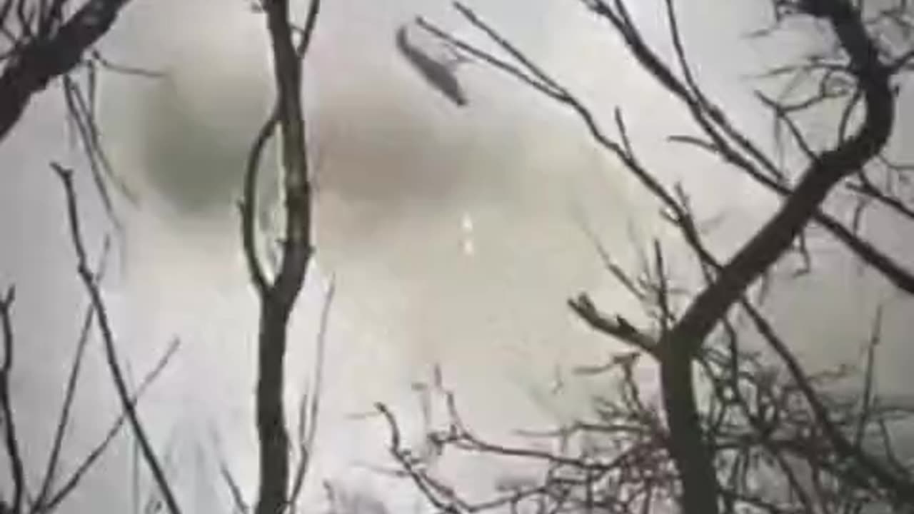 Russian Ka-52 "Alligator" fires missiles towards the enemy