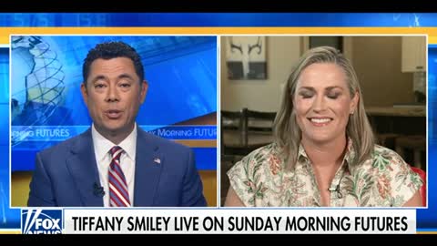 Tiffany Smiley on Sunday morning Futures 7-3-22 with M Lindell slipper Ad!